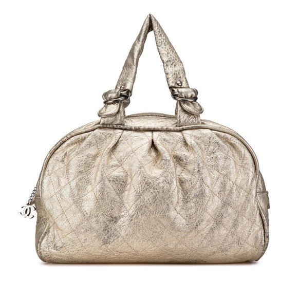 CHANEL Ivory Leather Coco Mark Boston Bag - Picture 1 of 14